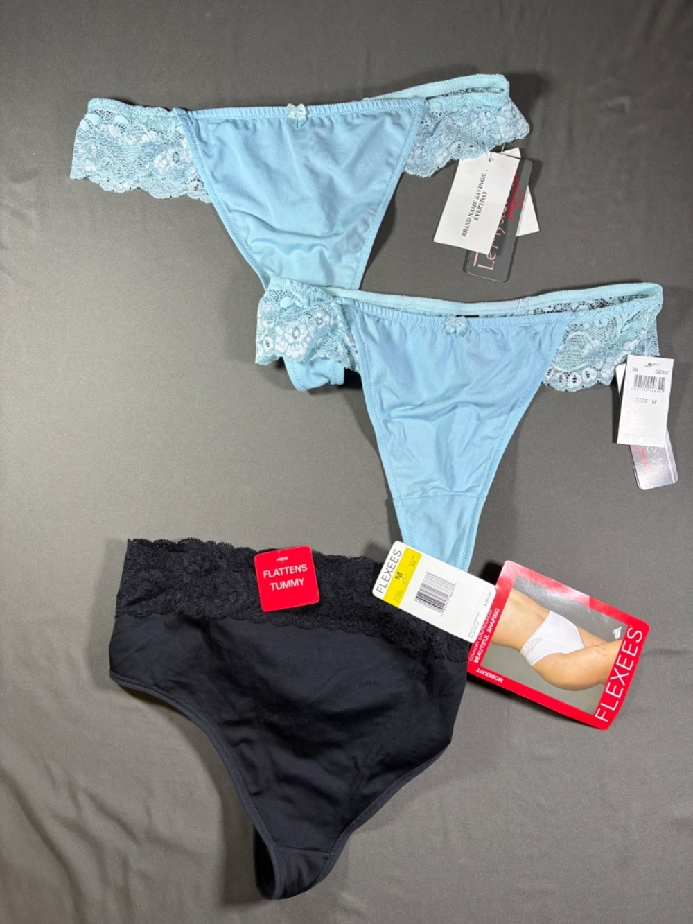 Thong Panty Trio - Size Medium (Le Mystere and Flexees)